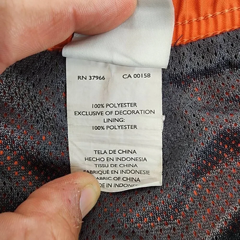 Nike Swim Trunks Mens Gray Orange Board Shorts Size Large E15